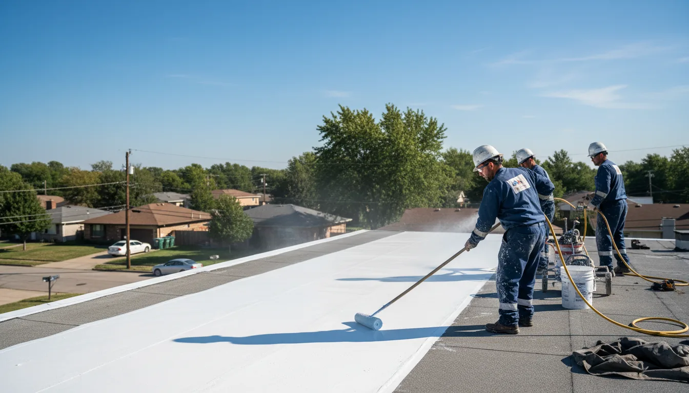 Commercial roof coating in Bruce, MS near me